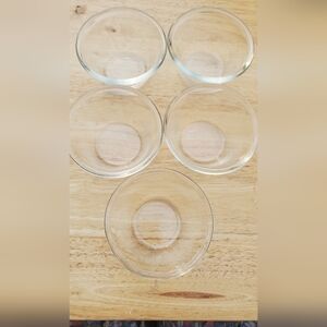 Anchor Hocking  6oz Clear Glass Custard Cups Ramekins‎ Set of 5